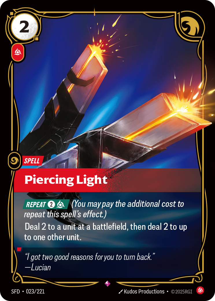 Piercing Light SFD-023/221 Normal Riftbound card