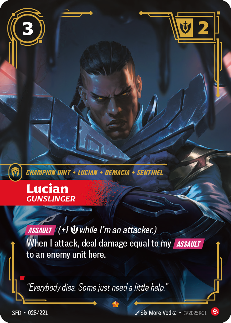Lucian, Gunslinger SFD-028/221 Normal Riftbound card