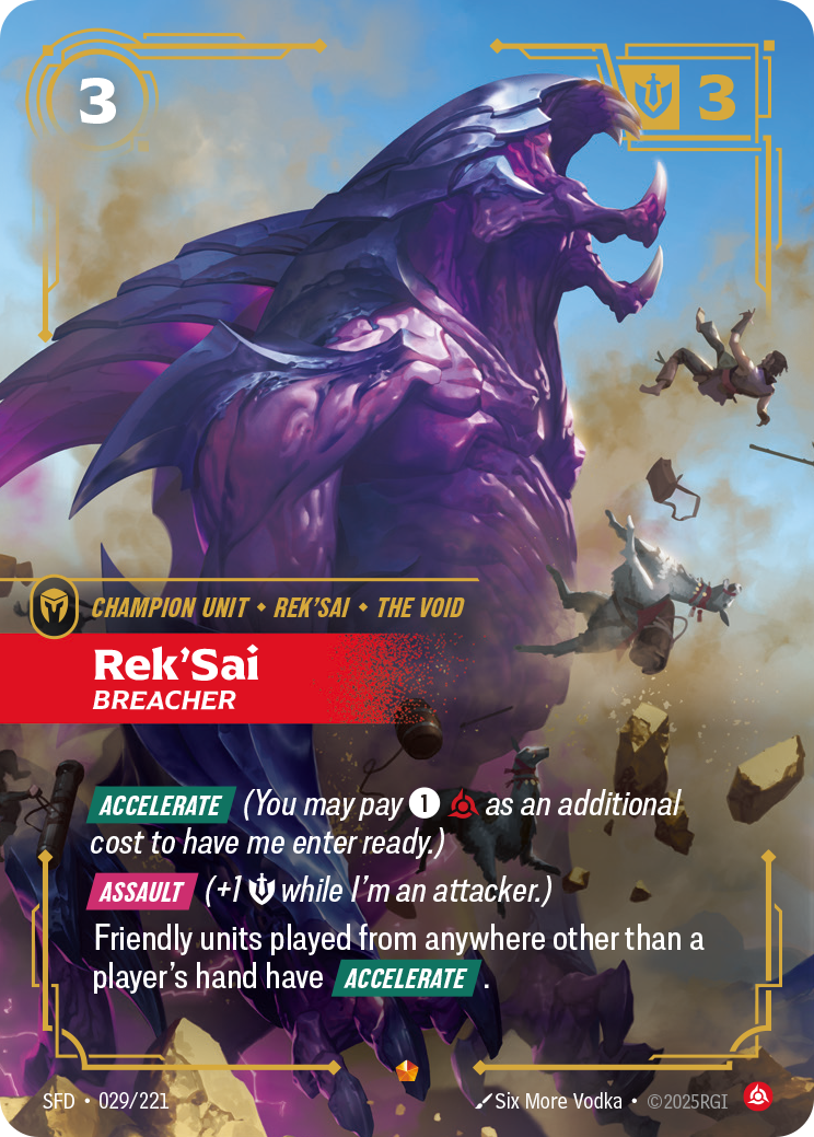 Rek'Sai, Breacher SFD-029/221 Normal Riftbound card