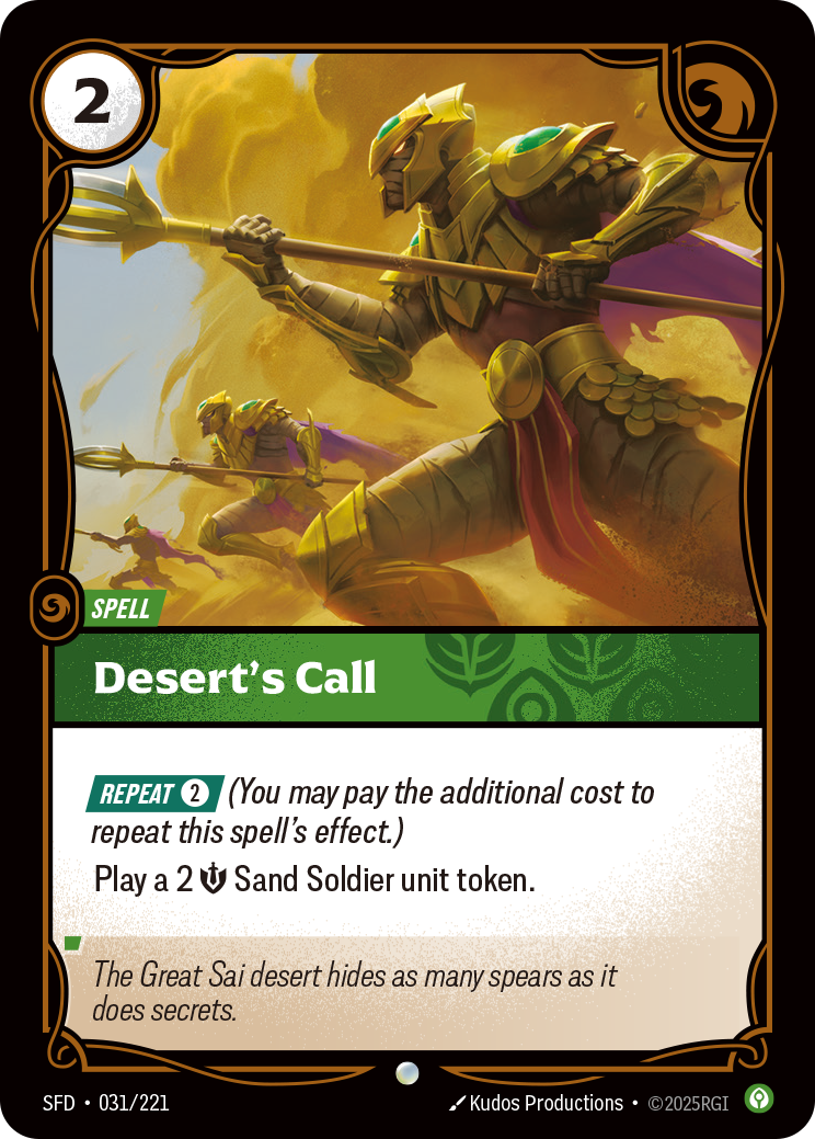 Desert's Call SFD-031/221 Normal Riftbound card