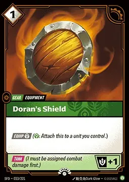Doran's Shield SFD-033-NN Foil Riftbound card