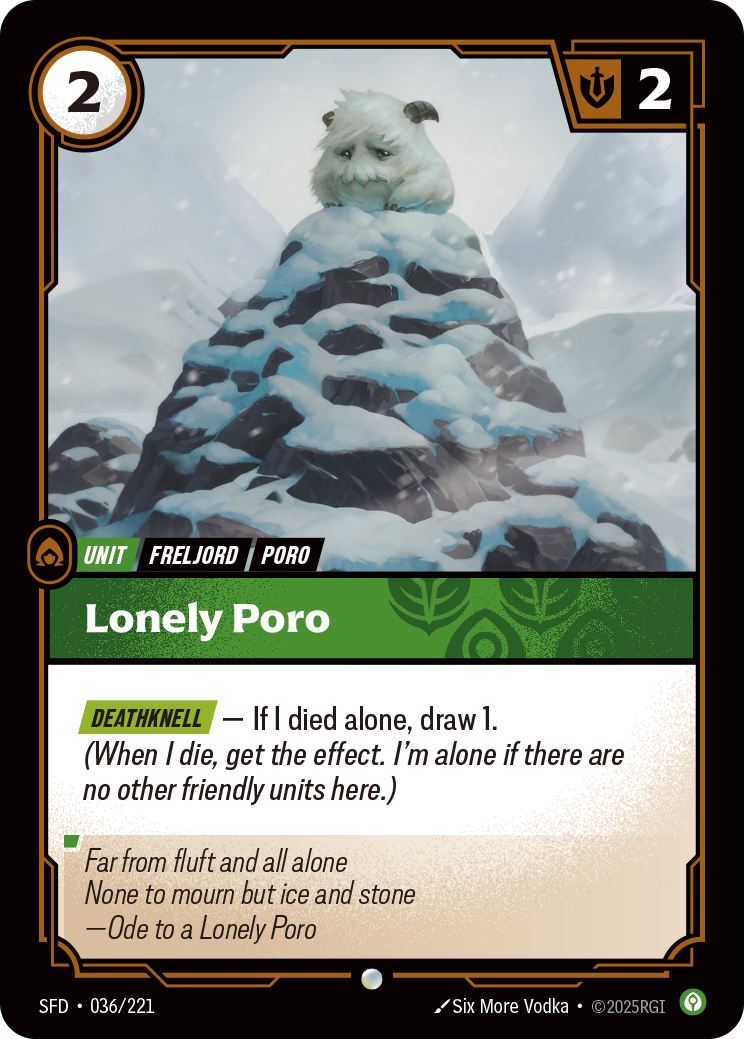 Lonely Poro SFD-036/221 Normal Riftbound card