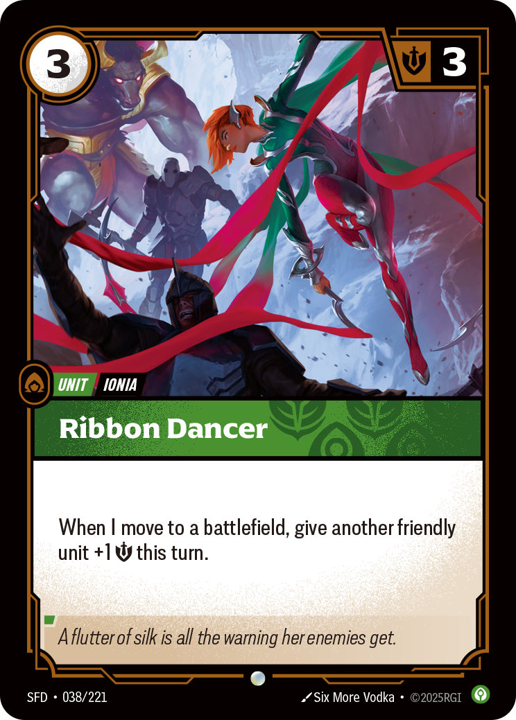 Ribbon Dancer SFD-038/221 Normal Riftbound card
