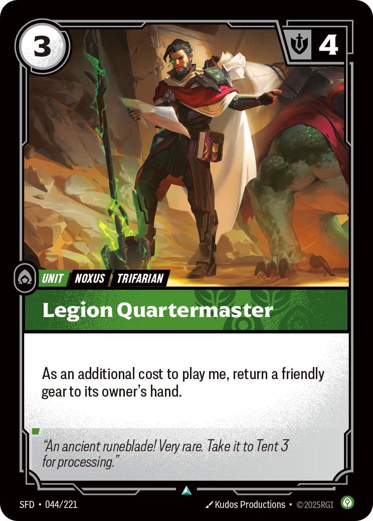 Legion Quartermaster SFD-044/221 Normal Riftbound card