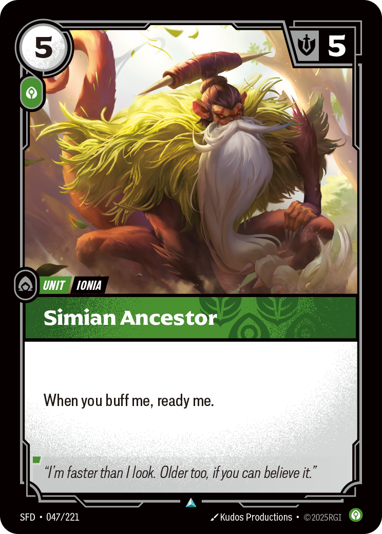 Simian Ancestor SFD-047/221 Normal Riftbound card