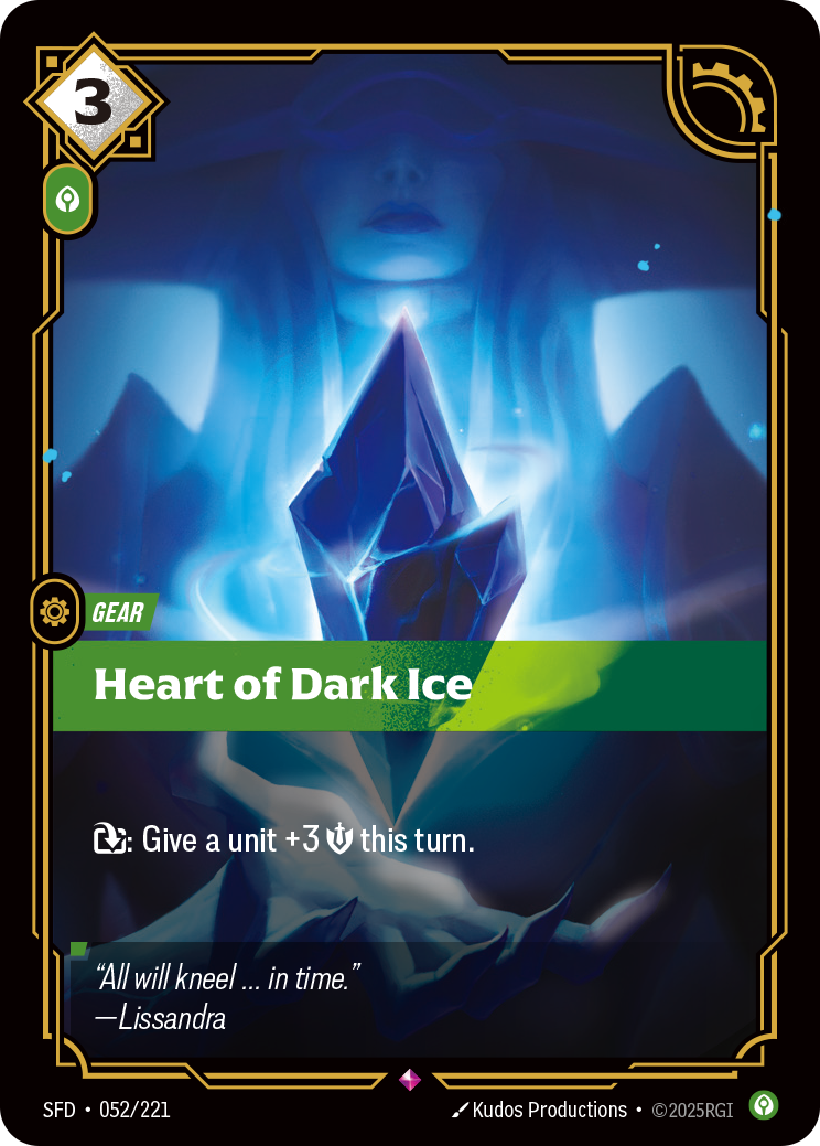 Heart of Dark Ice SFD-052/221 Normal Riftbound card