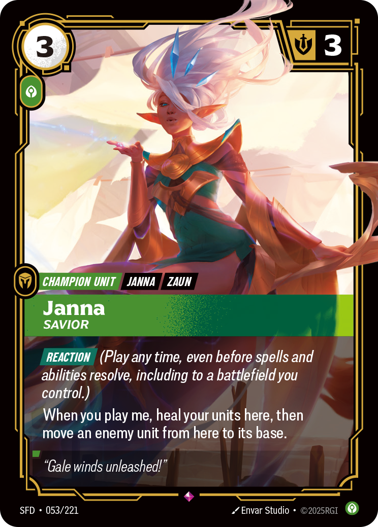 Janna, Savior SFD-053/221 Normal Riftbound card