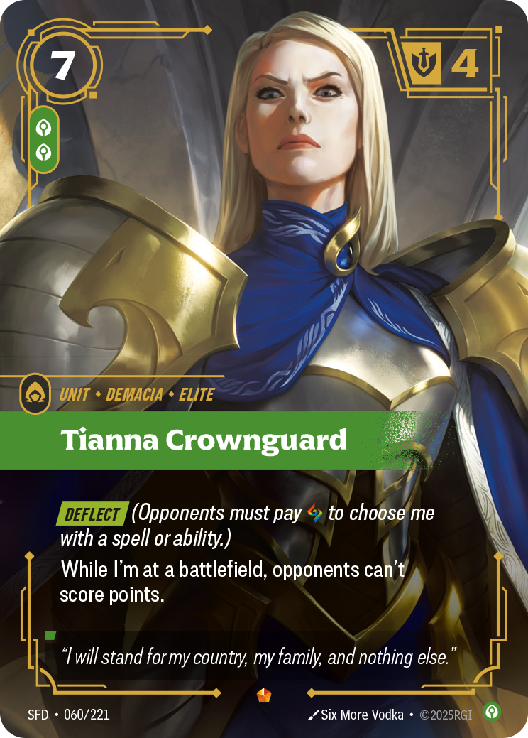 Tianna Crownguard SFD-060/221 Normal Riftbound card
