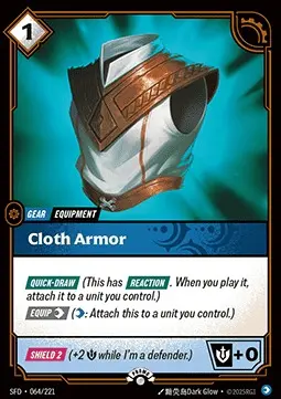 Cloth Armor SFD-064-NN Foil Riftbound card