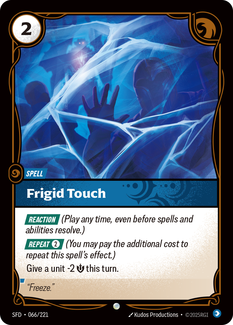 Frigid Touch SFD-066/221 Normal Riftbound card