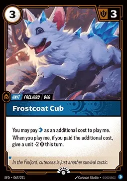 Frostcoat Cub SFD-067-NN Foil Riftbound card