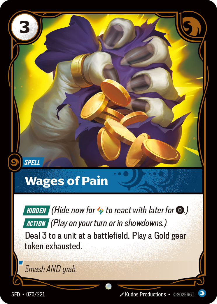 Wages of Pain SFD-070/221 Normal Riftbound card