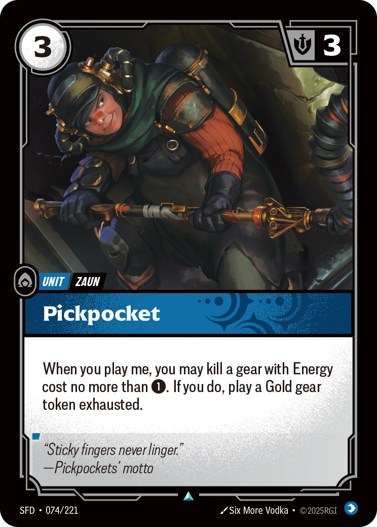 Pickpocket SFD-074/221 Normal Riftbound card