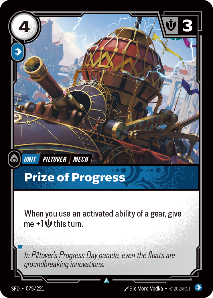Prize of Progress SFD-075/221 Normal Riftbound card