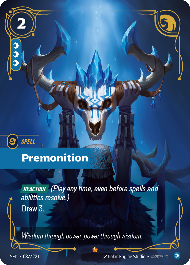 Premonition SFD-087/221 Normal Riftbound card