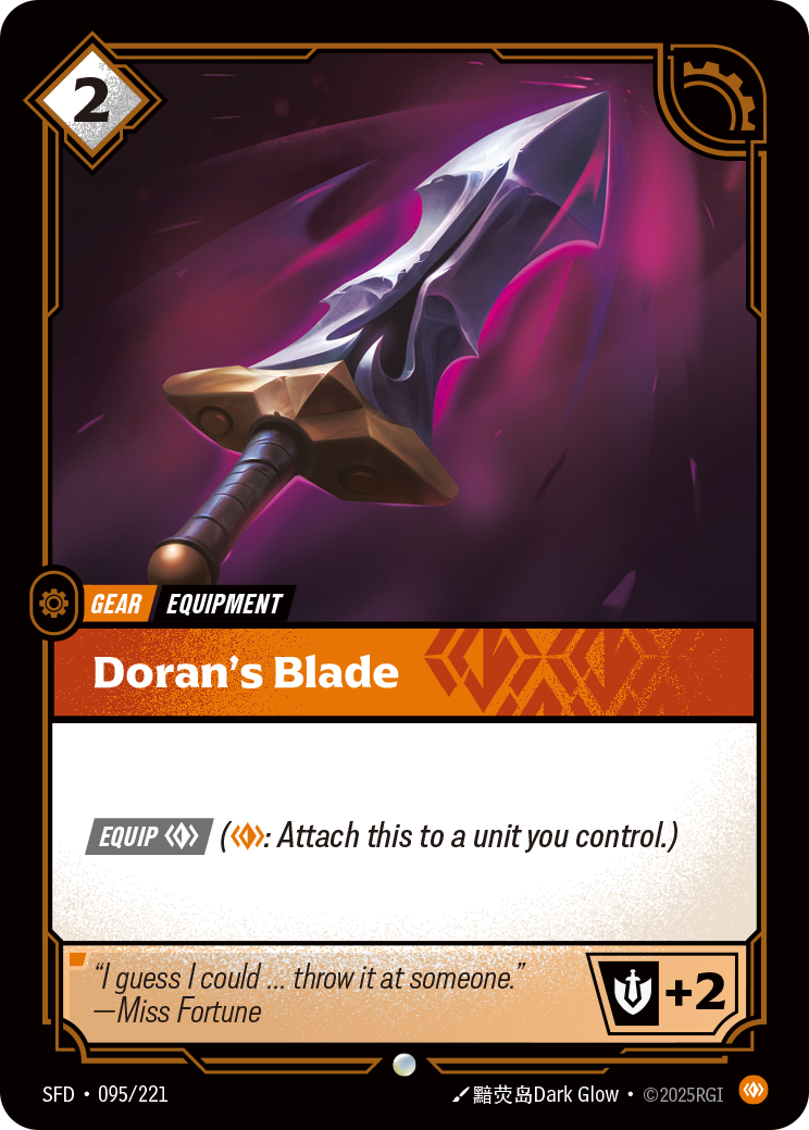 Doran's Blade SFD-095/221 Normal Riftbound card