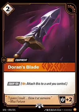 Doran's Blade SFD-095-NN Foil Riftbound card