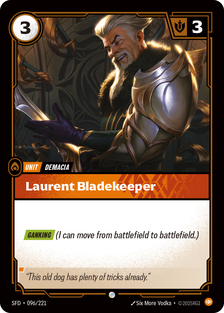 Laurent Bladekeeper SFD-096/221 Normal Riftbound card