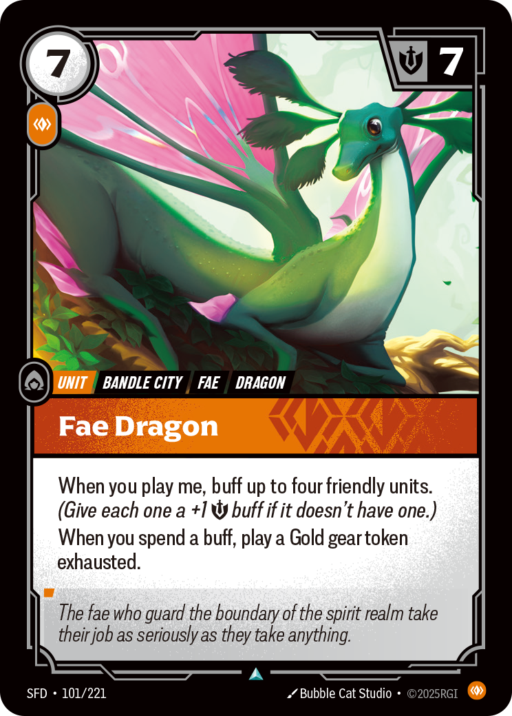 Fae Dragon SFD-101/221 Normal Riftbound card