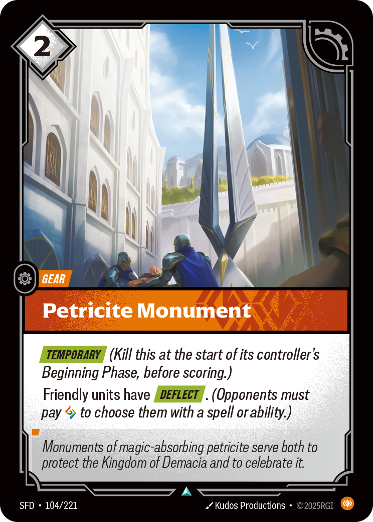 Petricite Monument SFD-104/221 Normal Riftbound card