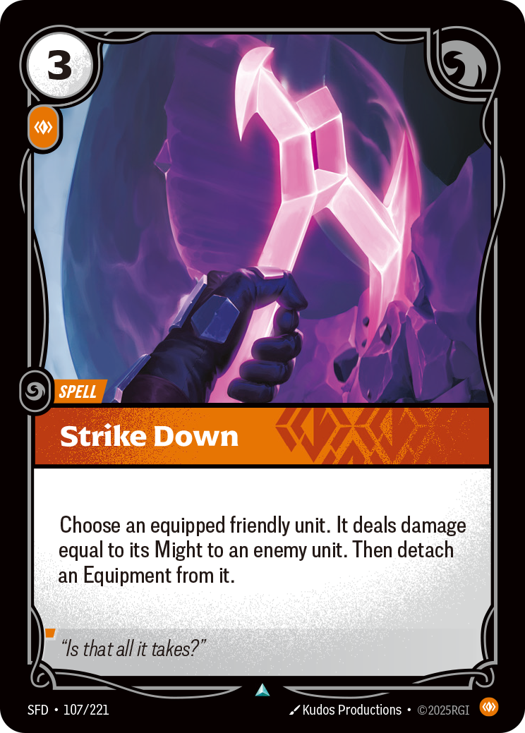 Strike Down Riftbound card