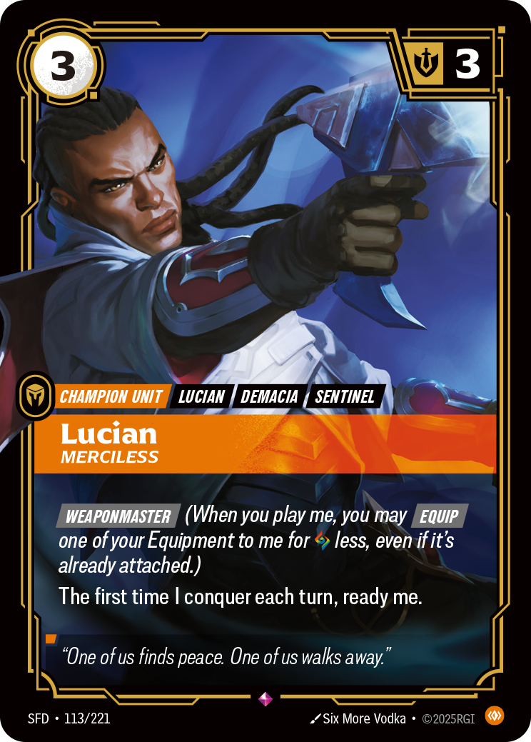 Lucian, Merciless Riftbound card