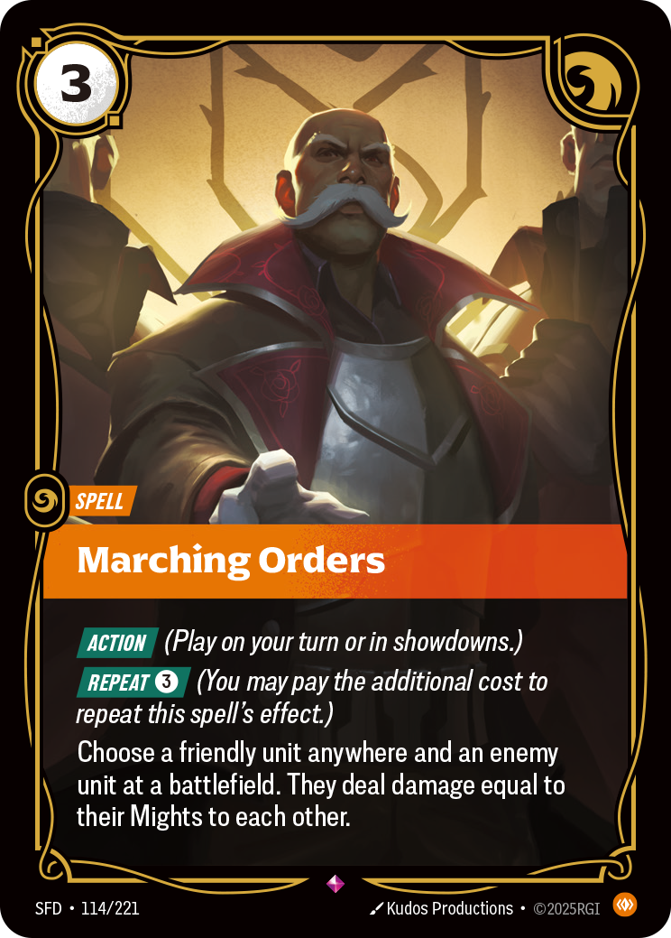 Marching Orders Riftbound card