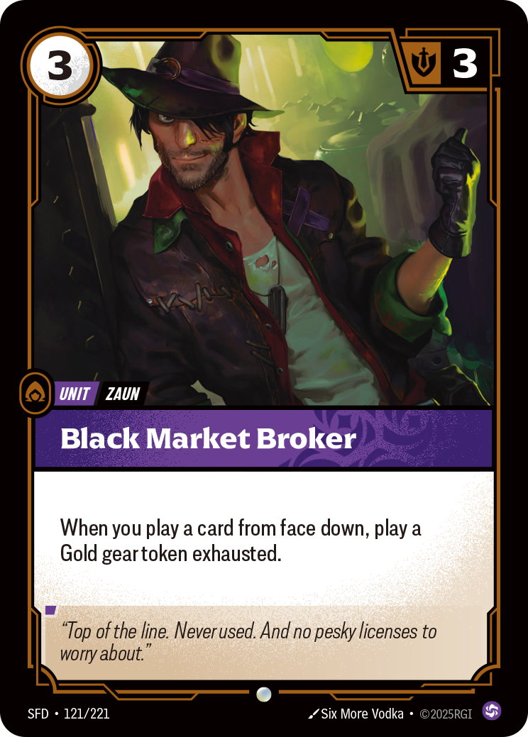 Black Market Broker SFD-121/221 Normal Riftbound card