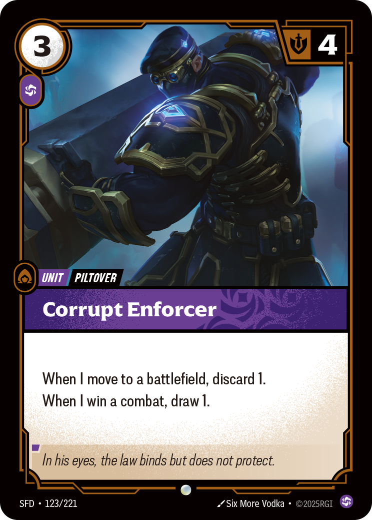 Corrupt Enforcer SFD-123/221 Normal Riftbound card