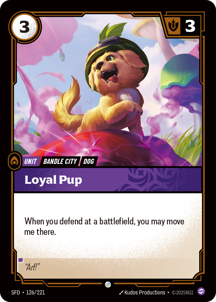 Loyal Pup SFD-126/221 Normal Riftbound card