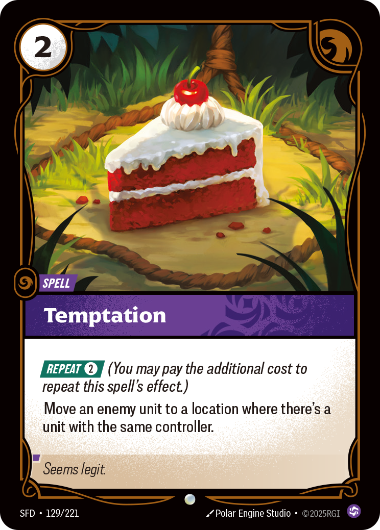 Temptation SFD-129/221 Normal Riftbound card