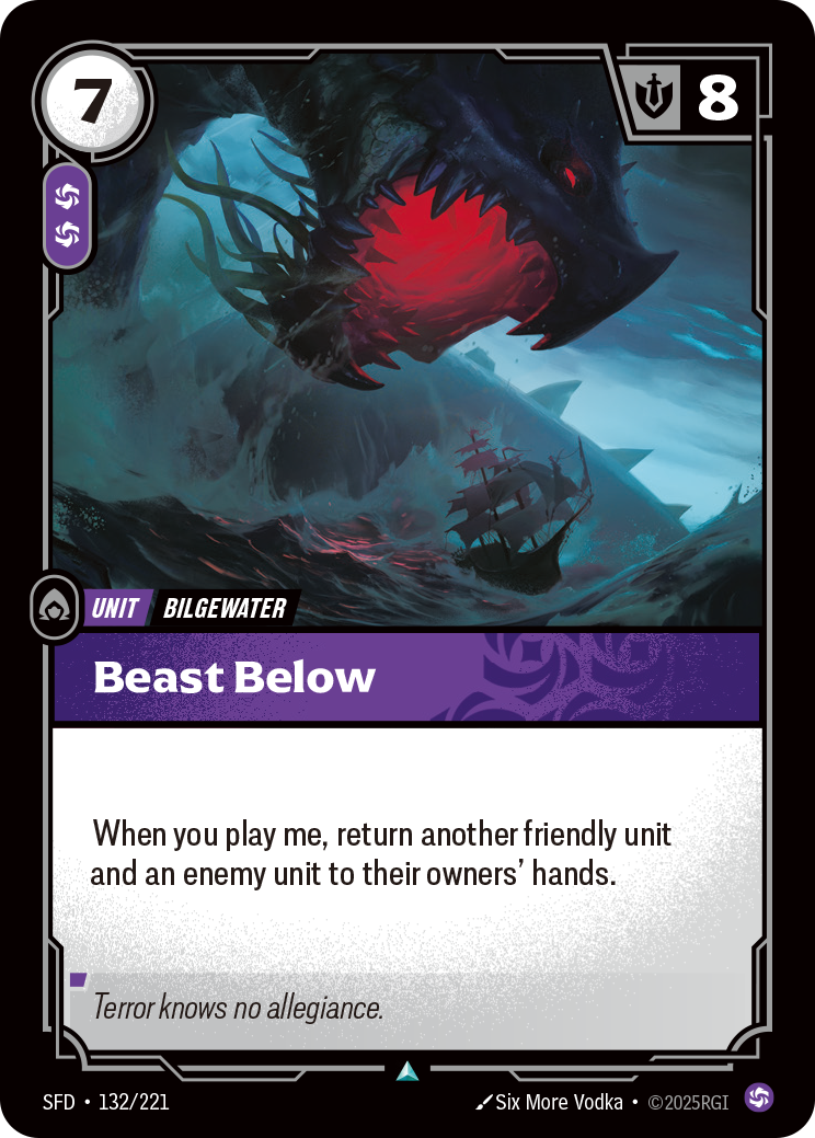 Beast Below SFD-132/221 Normal Riftbound card