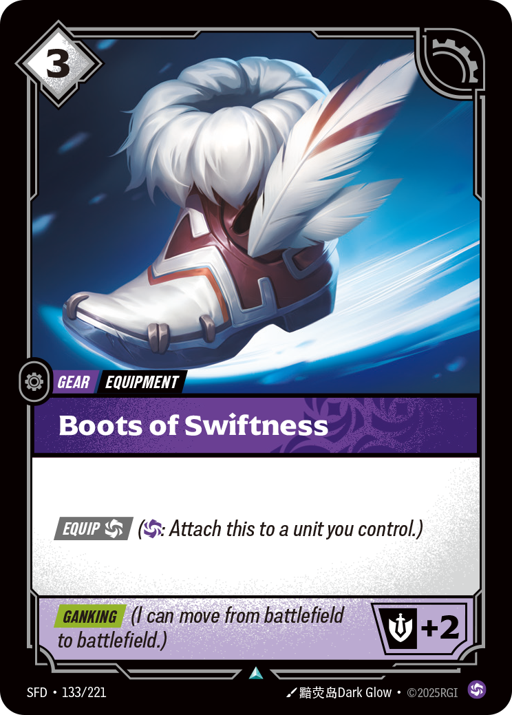 Boots of Swiftness SFD-133/221 Normal Riftbound card