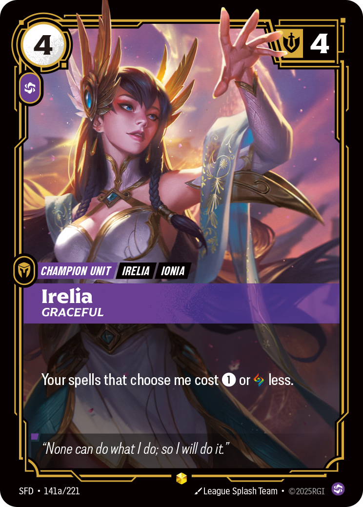Irelia, Graceful SFD-141a · Alternate Art Foil