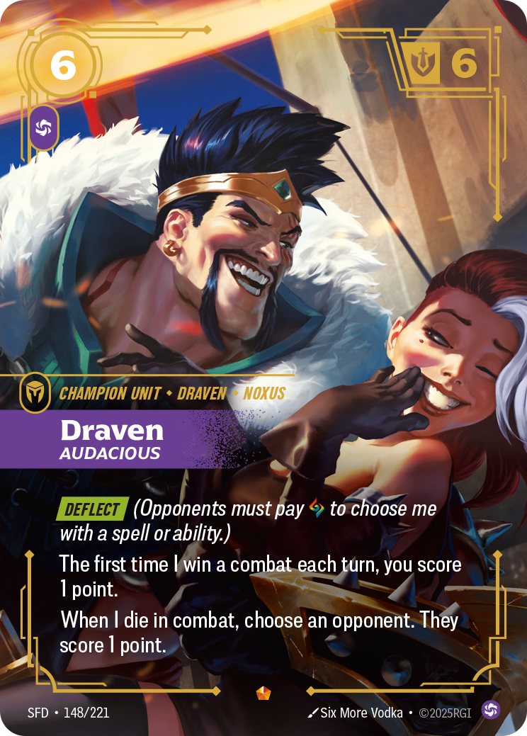 Draven, Audacious Riftbound card