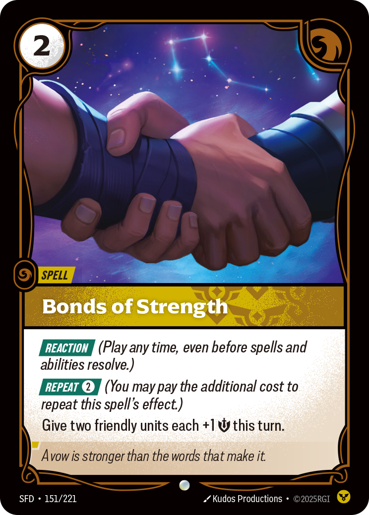Bonds of Strength SFD-151/221 Normal Riftbound card