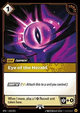 Eye of the Herald SFD-153-NN Foil Riftbound card