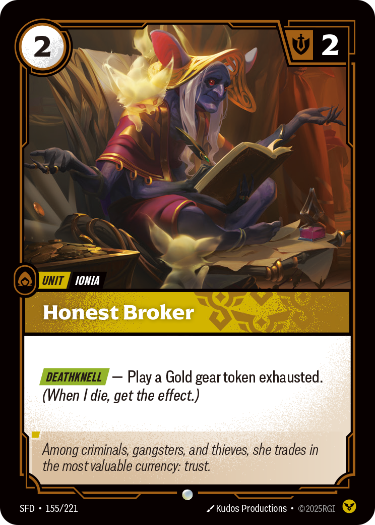 Honest Broker SFD-155/221 Normal Riftbound card