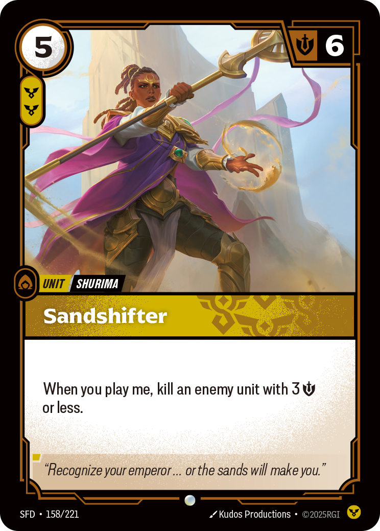 Sandshifter SFD-158/221 Normal Riftbound card