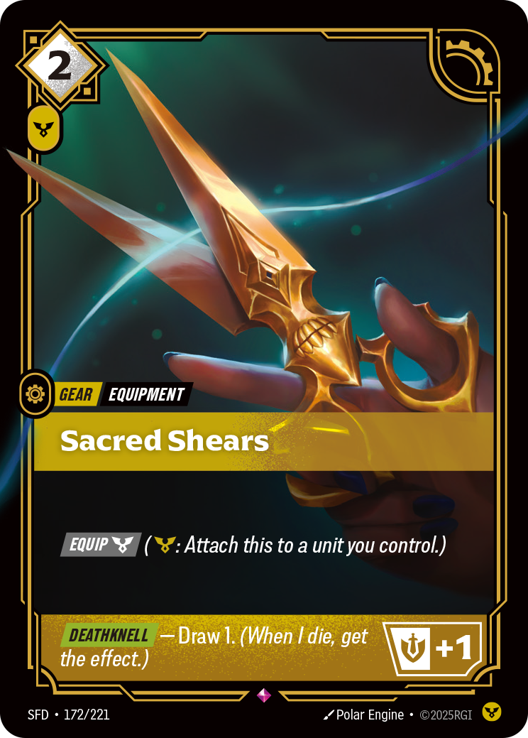 Sacred Shears SFD-172/221 Normal Riftbound card