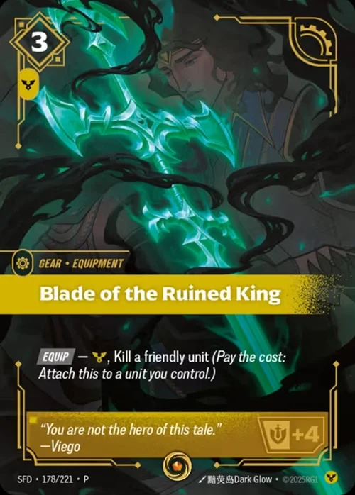 Blade of the Ruined King SFD-178/221-P-T8 Normal Riftbound card