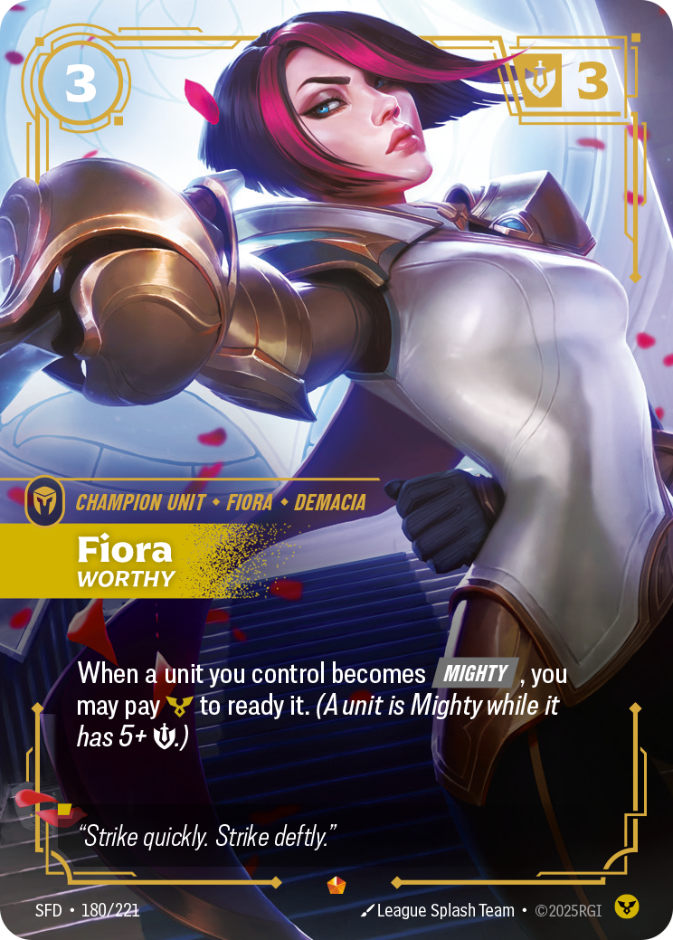 Fiora, Worthy SFD-180/221 Normal Riftbound card