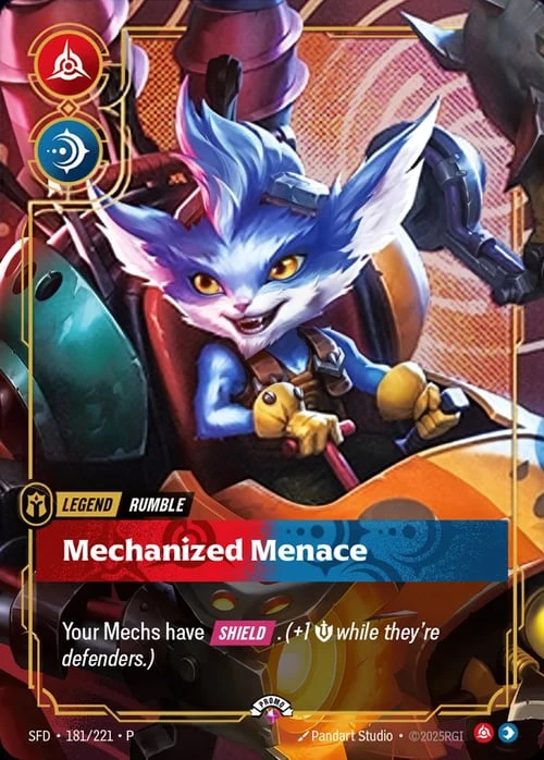 Mechanized Menace SFD-181/221-P-BEST Foil Riftbound card