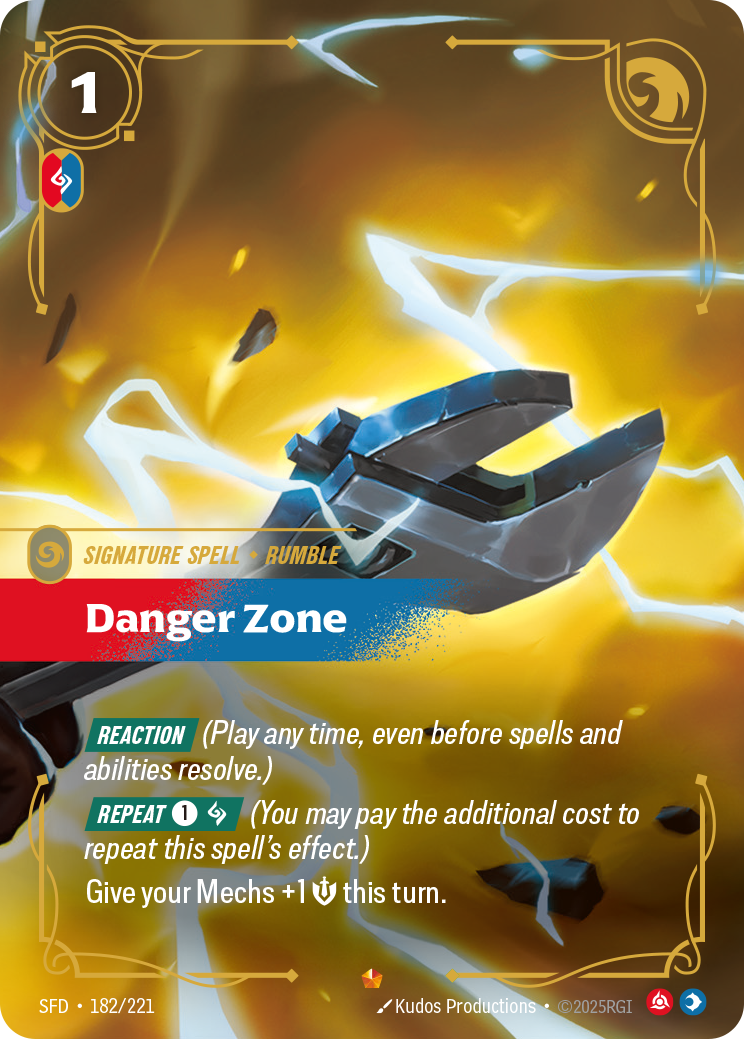 Danger Zone SFD-182/221 Normal Riftbound card