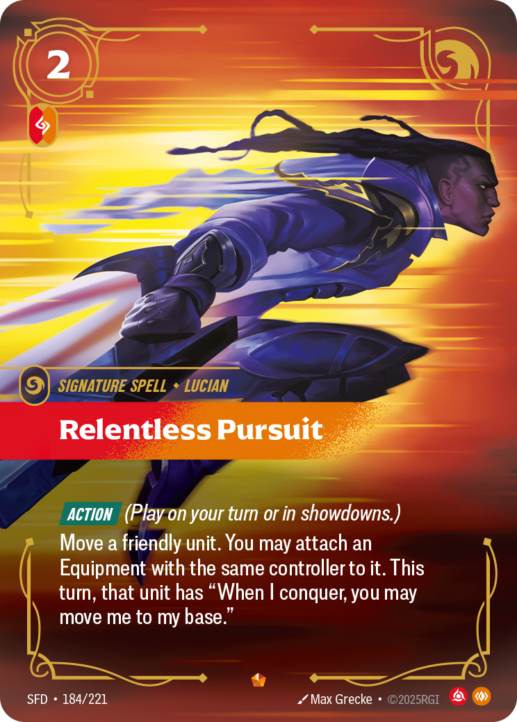 Relentless Pursuit SFD-184/221 Normal Riftbound card