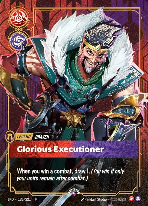 Glorious Executioner SFD-185/221-P-PRIZE Normal Riftbound card