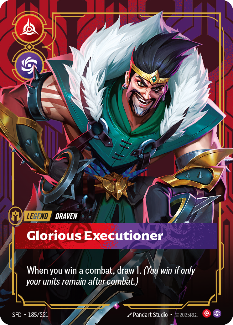 Glorious Executioner SFD-185/221 Normal Riftbound card