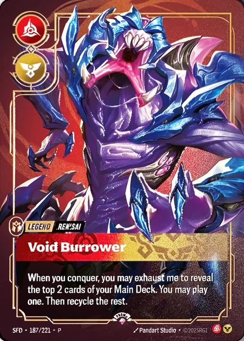 Void Burrower SFD-187/221-P-PRIZE Normal Riftbound card