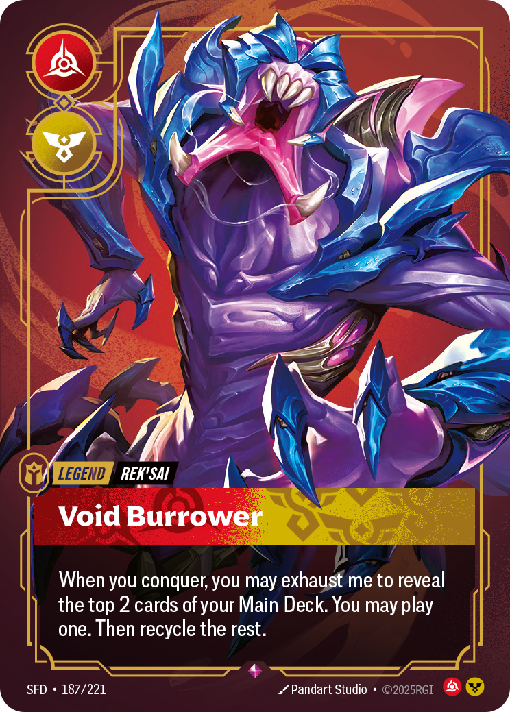 Void Burrower SFD-187/221 Normal Riftbound card