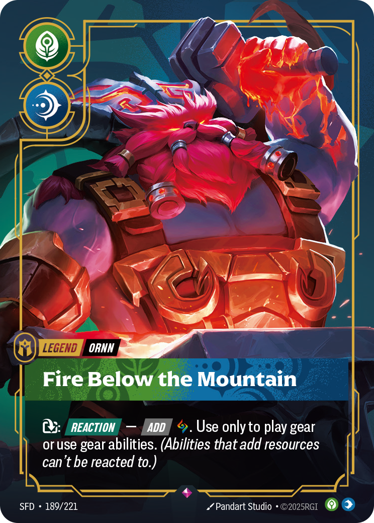 Fire Below the Mountain SFD-189/221 Normal Riftbound card